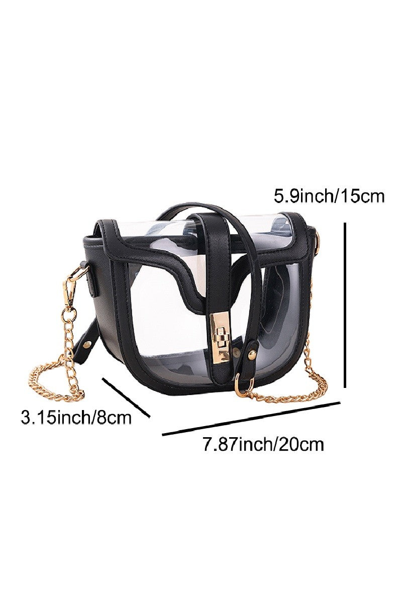 Premium Clear Transparent Saddle Bag