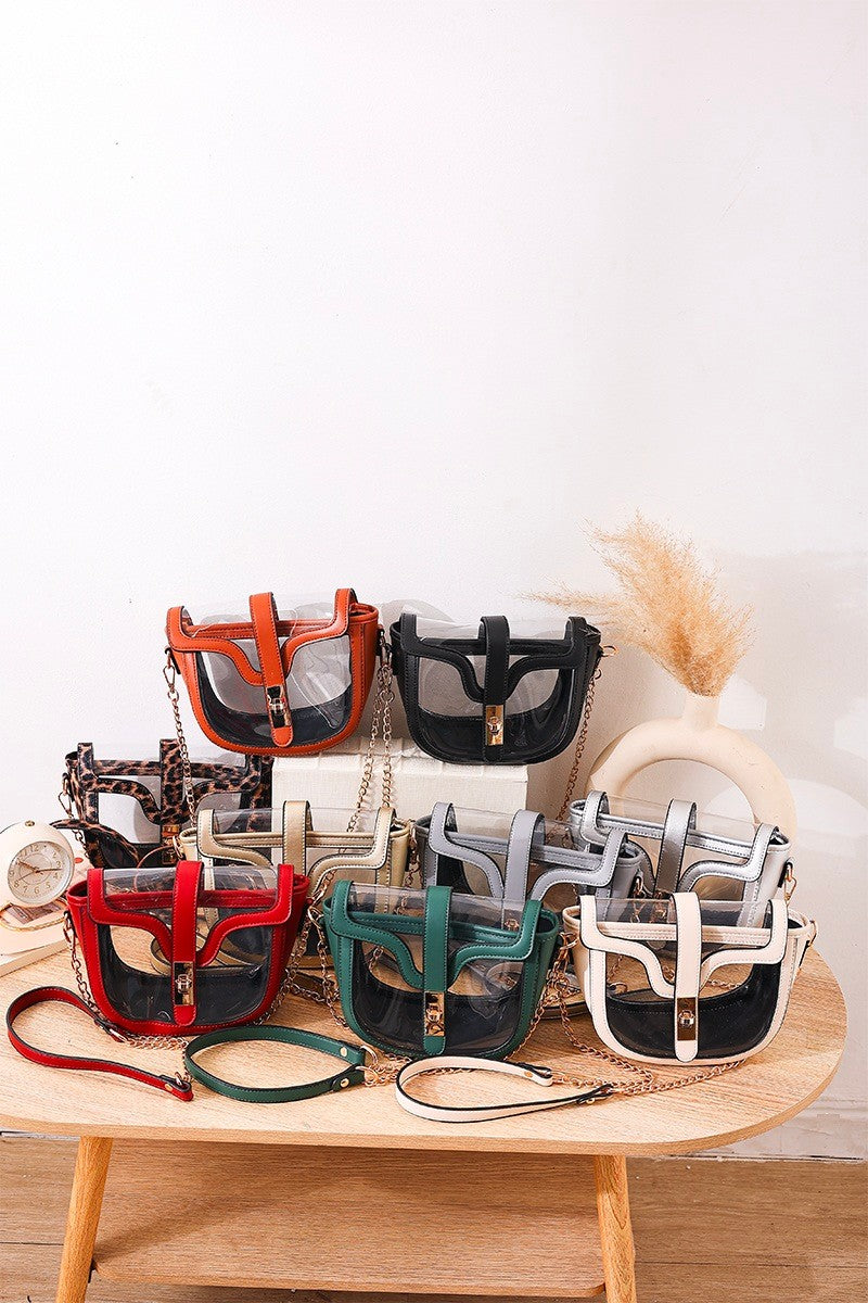 Premium Clear Transparent Saddle Bag
