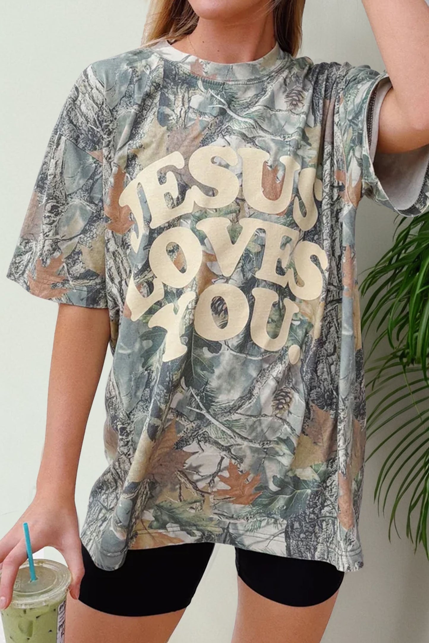 Love Like Jesus Camo Graphic Tee