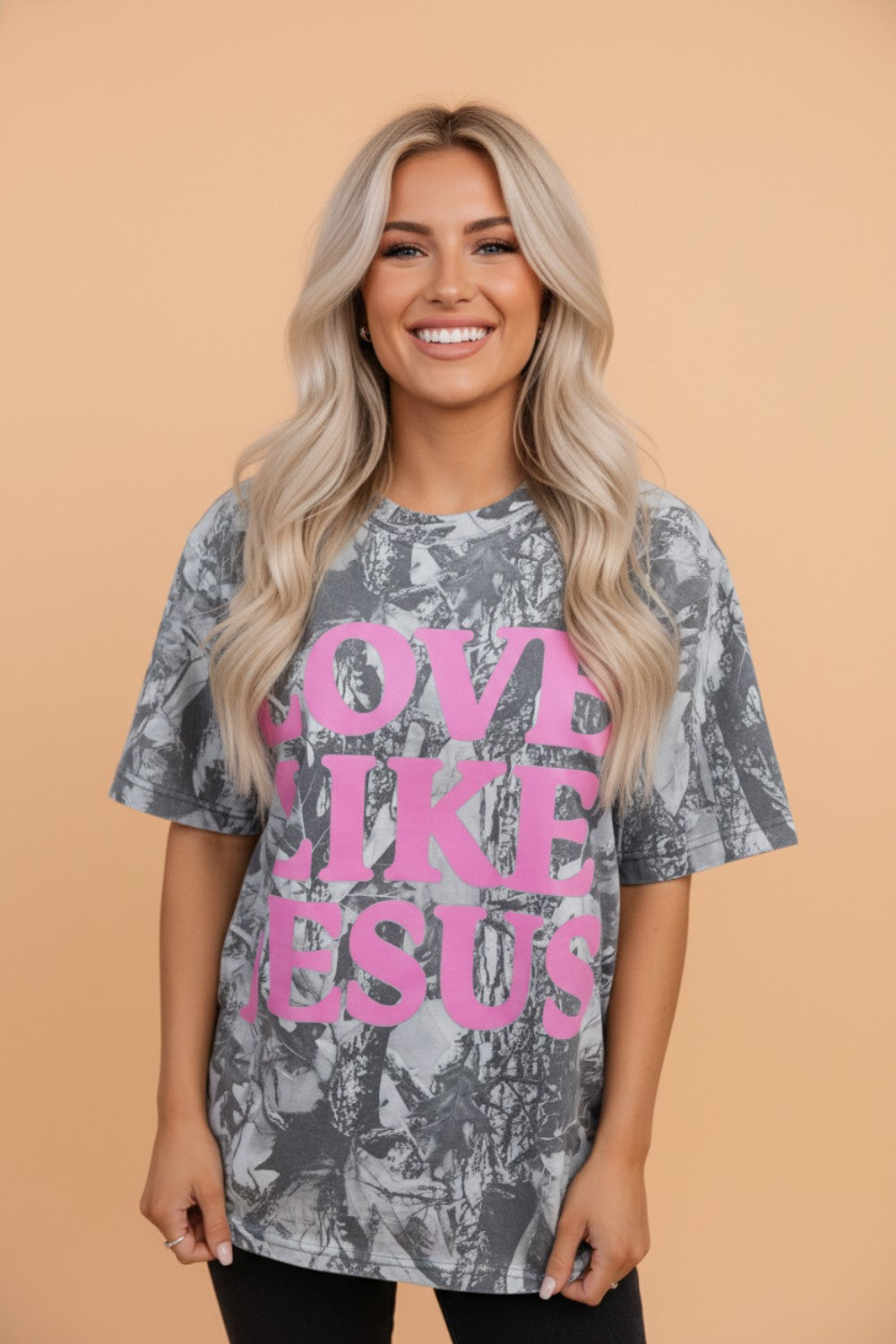 Love Like Jesus Camo Graphic Tee