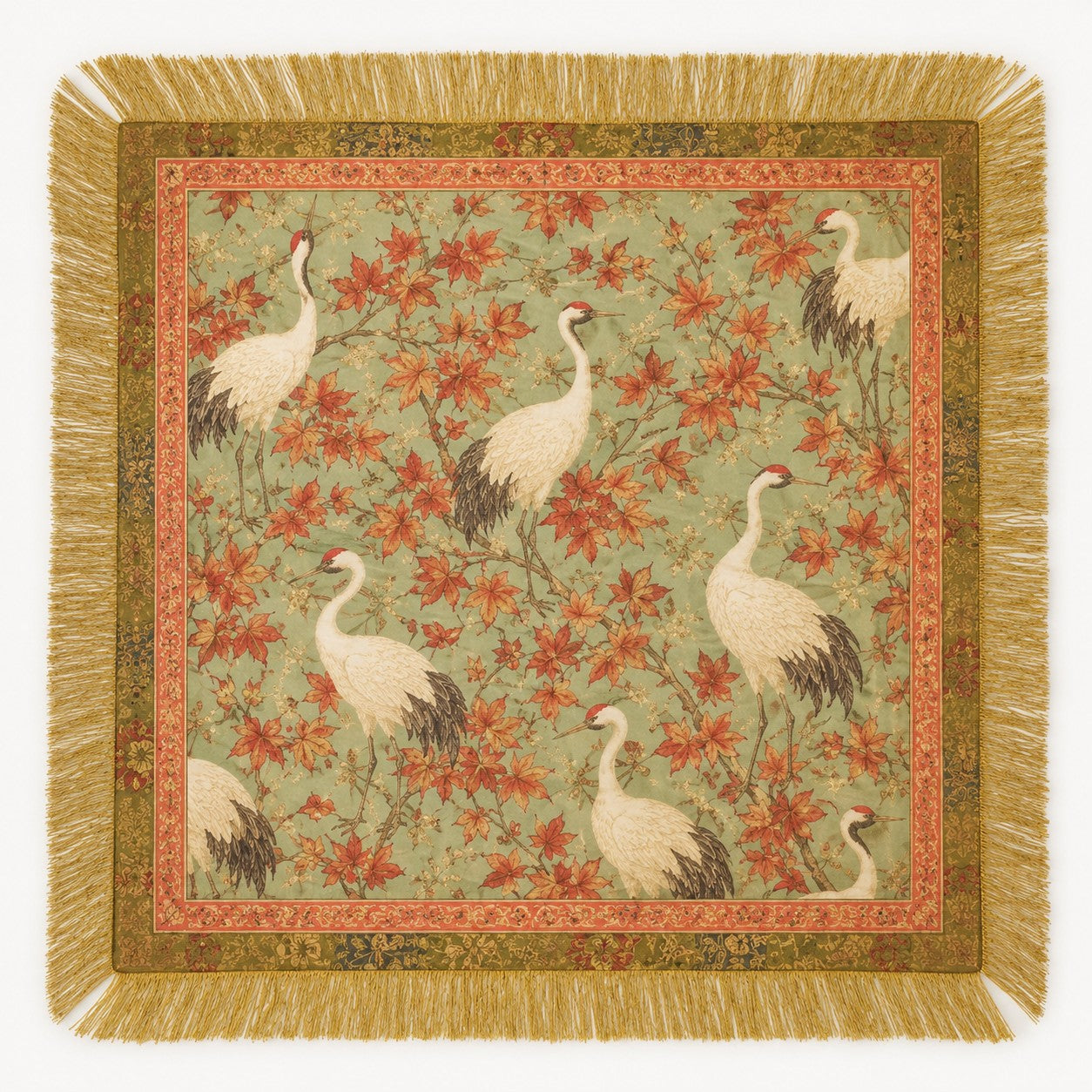 Western Botanical Fringed Scarf