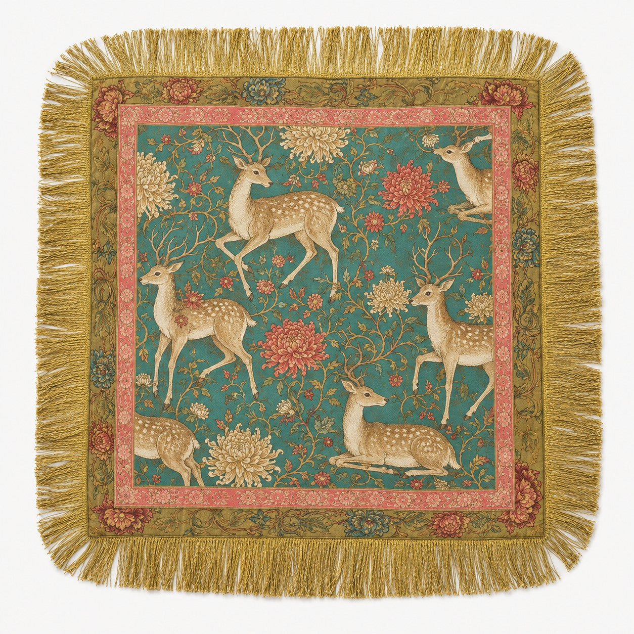 Western Botanical Fringed Scarf