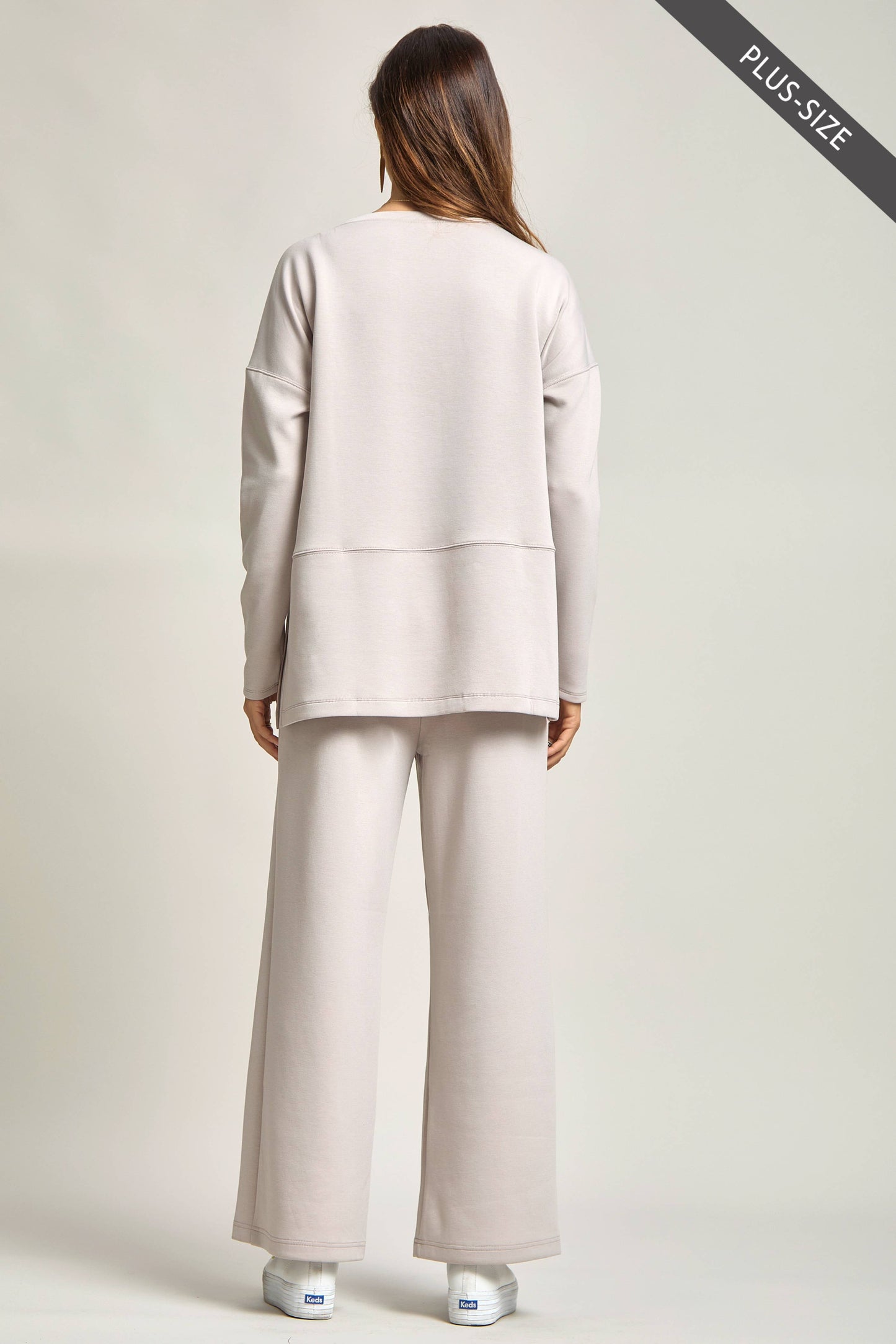 Dear Scarlett - PLUS SIZE Tunic Top + Straight Pants Travel Modal Set