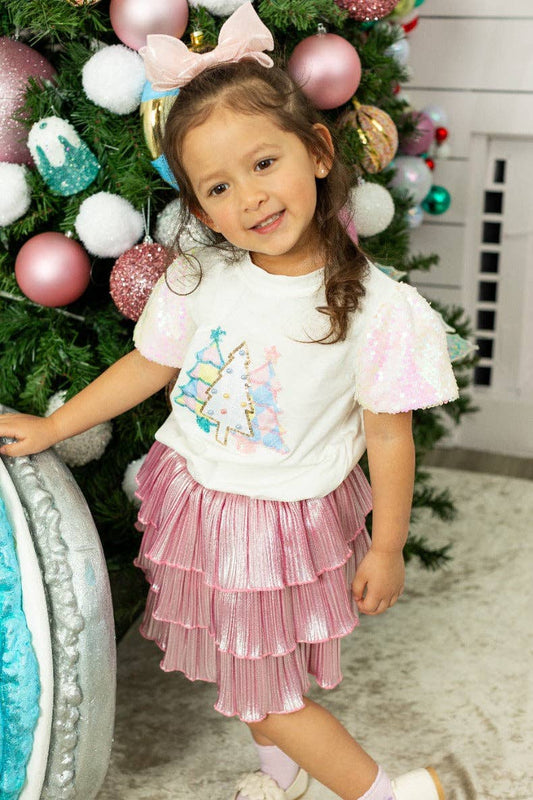 Girls' Festive Forest on Princess Top