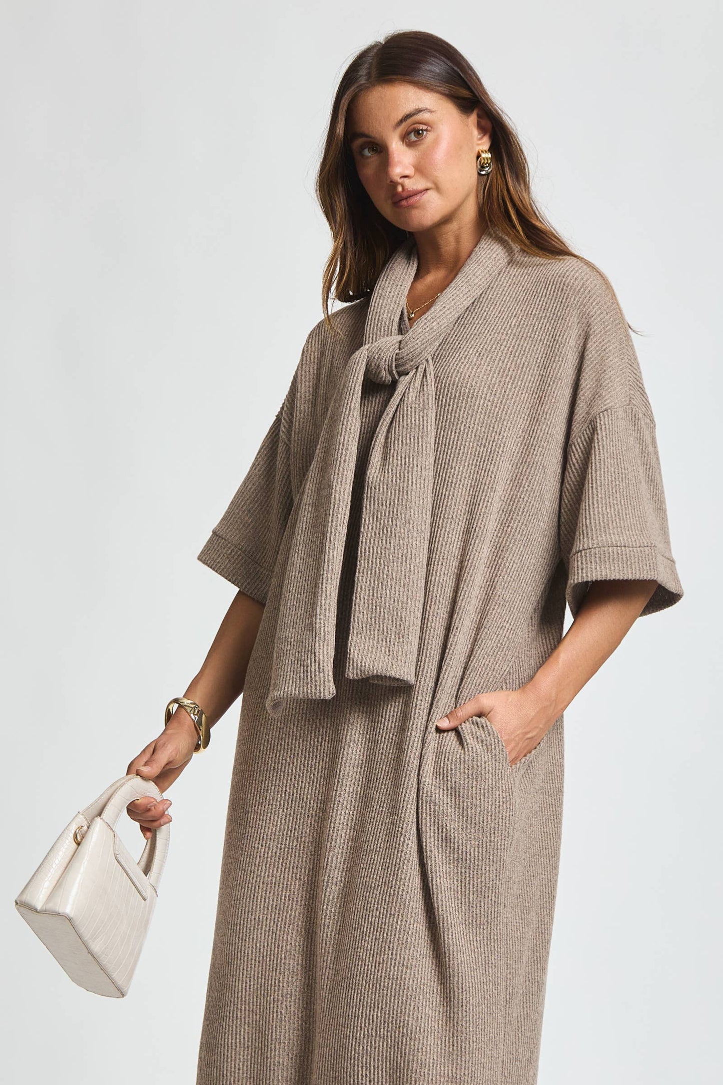 Dear Scarlett - Relaxed Fit Ribbed Maxi Dress