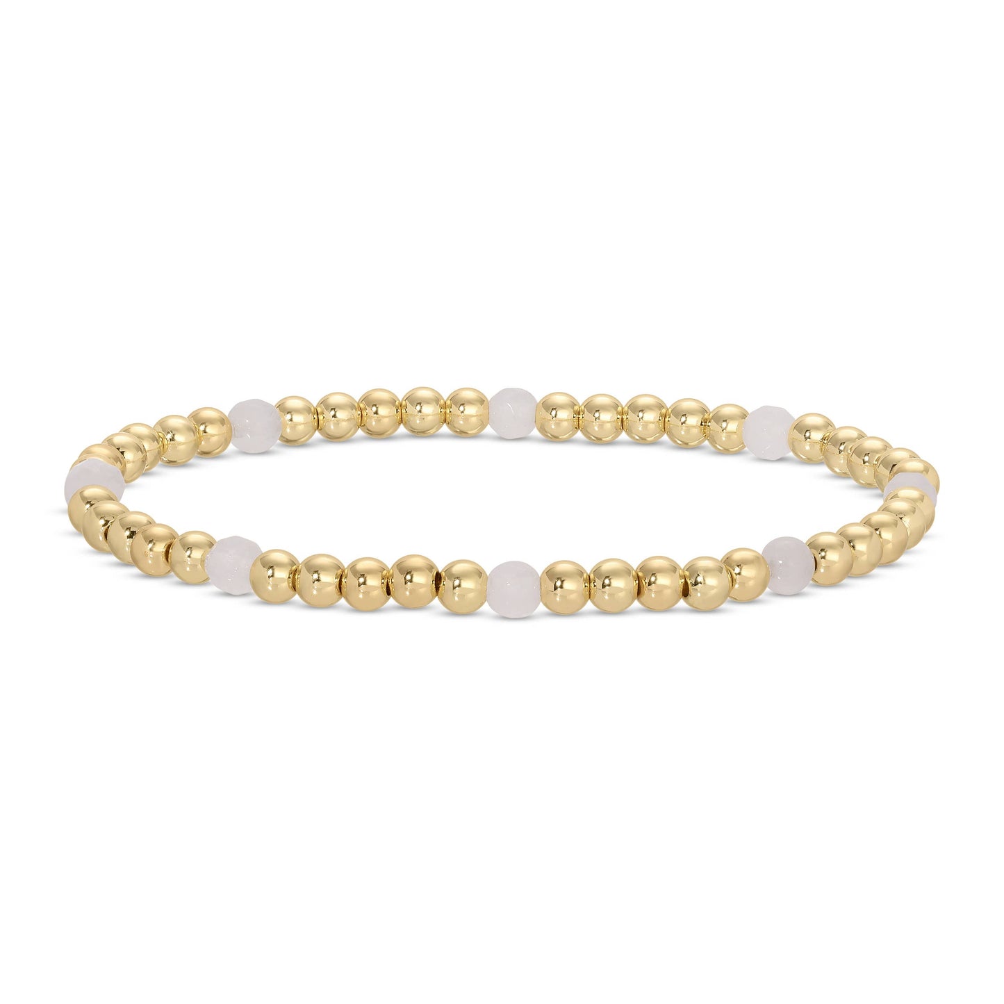 3297- Stretch Beaded Bracelet Stone Accents