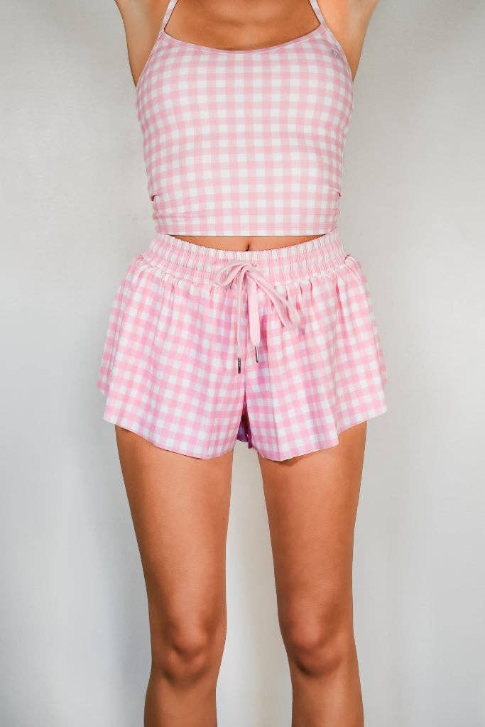 Flutter Away Gingham Shorts TooLooLah