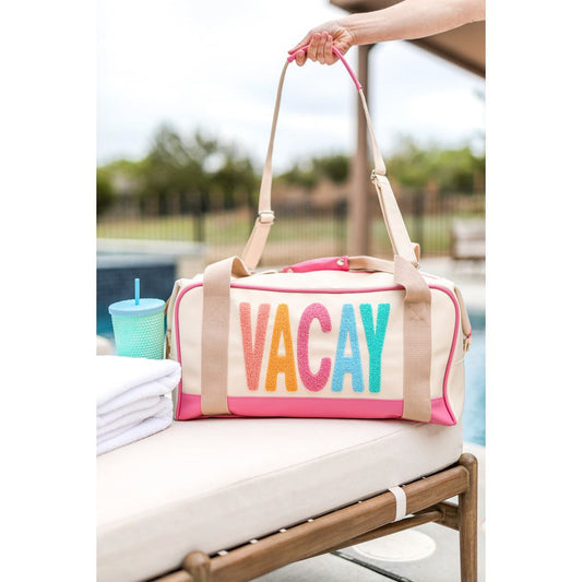 Duffle Bag - Vacay Weekender (Cream / Pink)