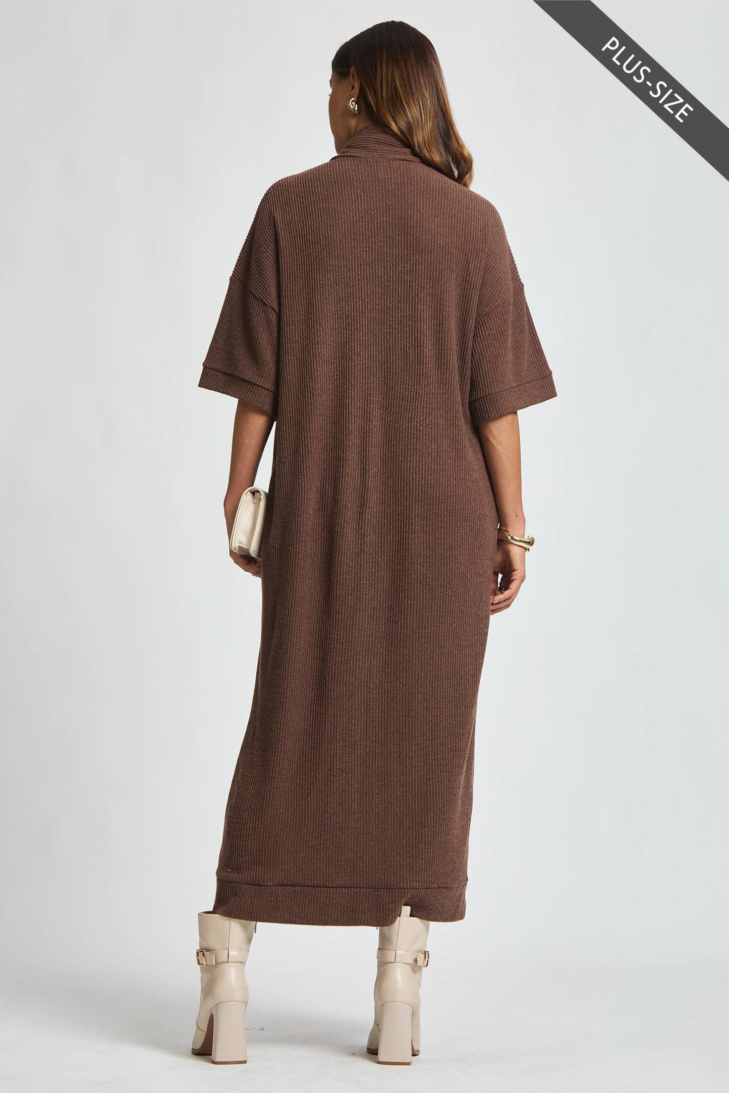 Dear Scarlett - PLUS SIZE Relaxed Fit Ribbed Maxi Dress