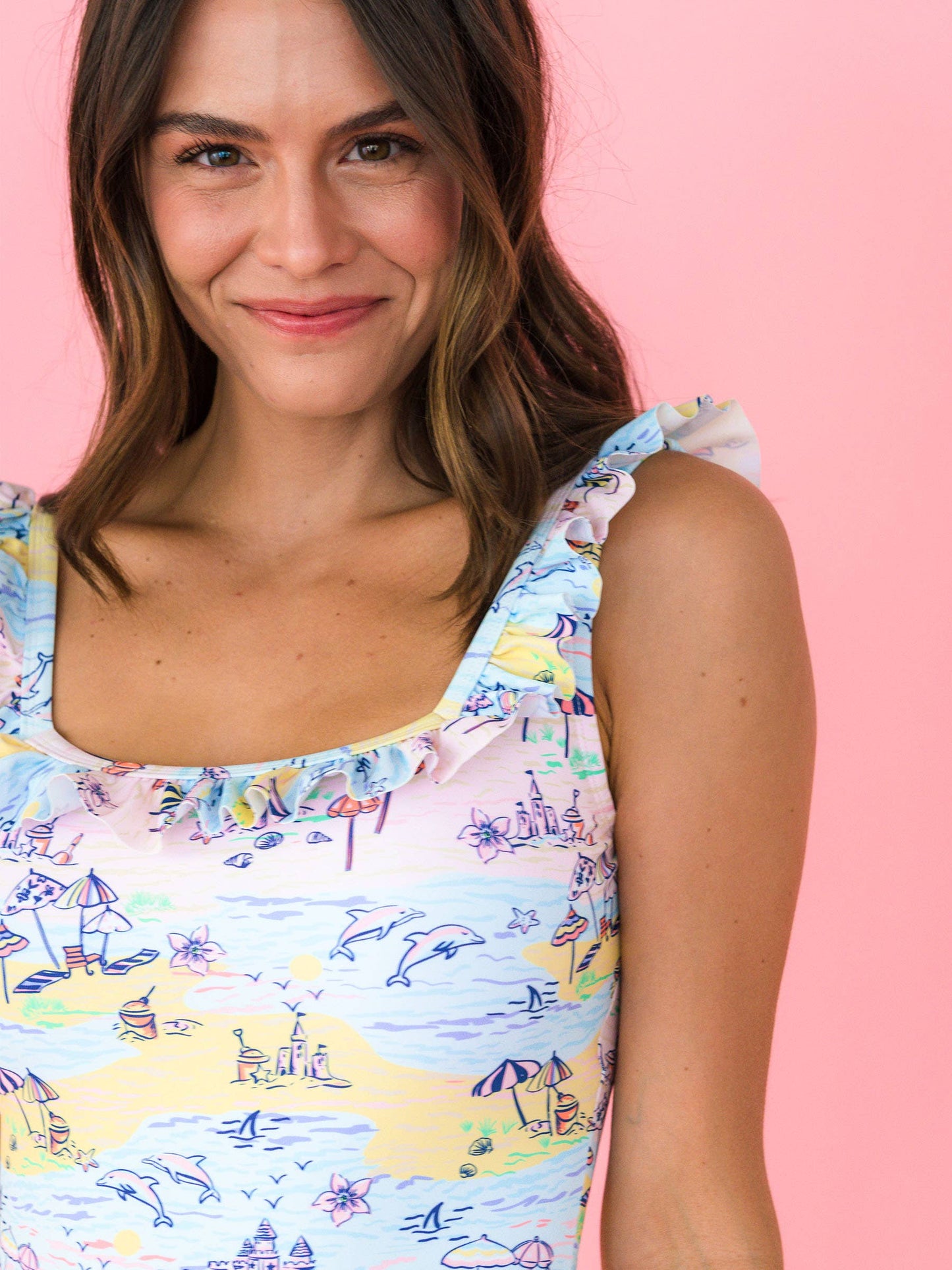 Beach Day Ruffle One Piece Swimsuit