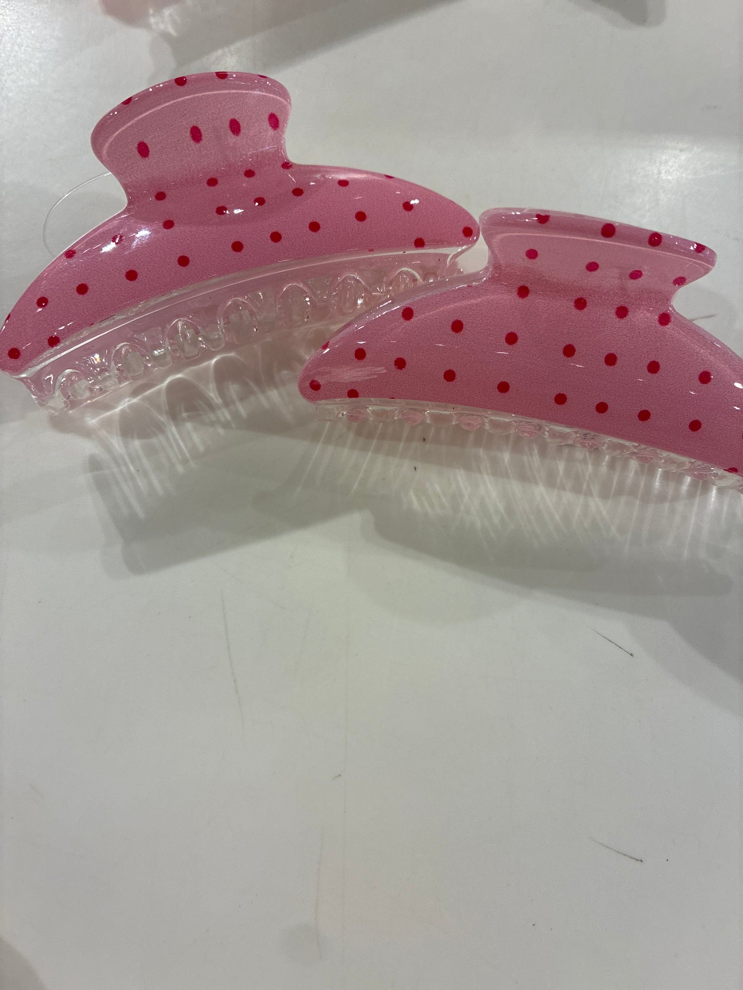 Vibrant Polka Dot, Plaid Oval Boutique Hair Clips
