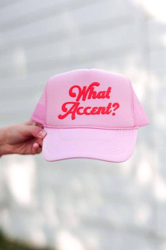 Jadelynn Brooke - What Accent? - Trucker Hat (Pink with Orange)