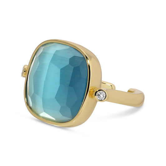 Splendid Iris - Ms. Reliability Square Stone Ring