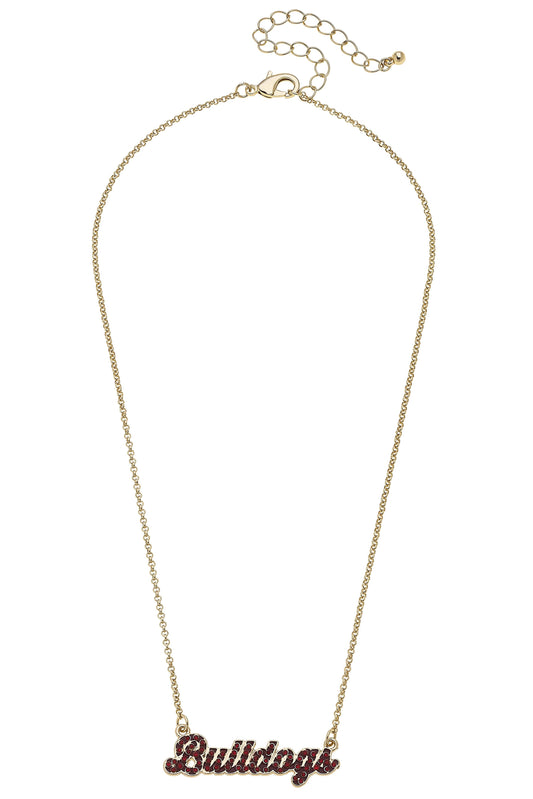 Mississippi State Bulldogs Pave Autograph Enamel Necklace