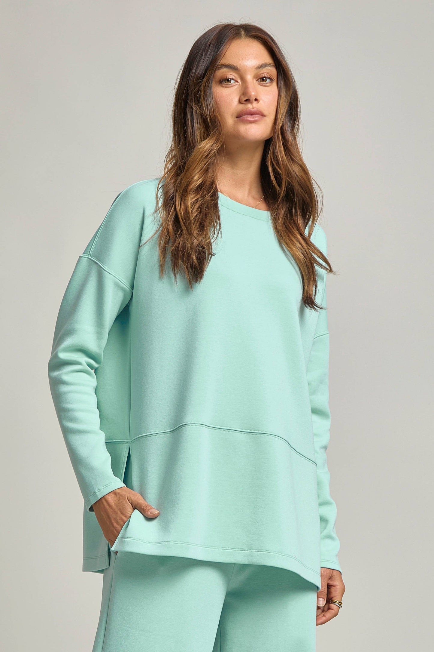 Dear Scarlett - Tunic Top + Straight Pants Travel Modal Set