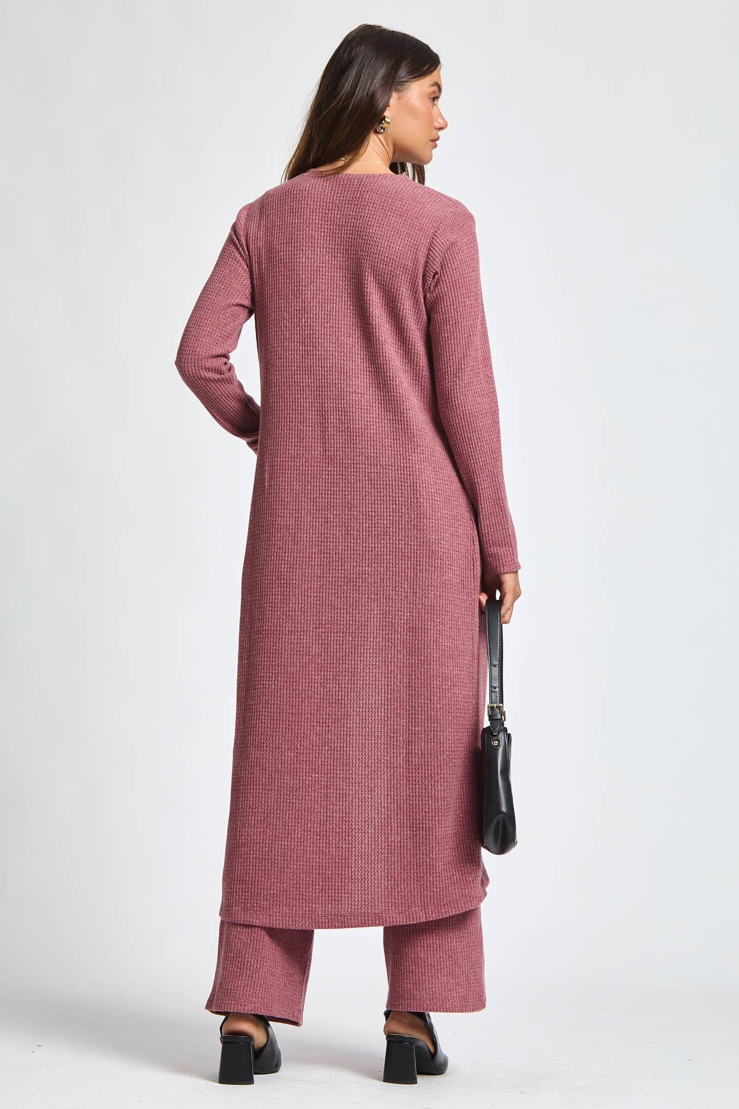 Dear Scarlett - Thermal Sleeveless Tank + Cardigan + Relaxed Pants