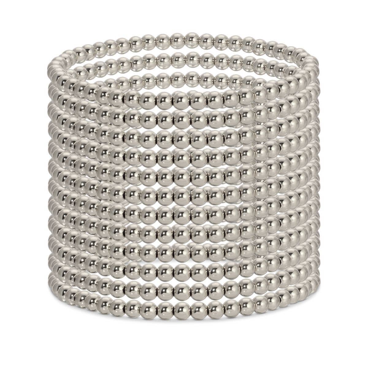 Splendid Iris - 4mm Bead Stretch Bracelet