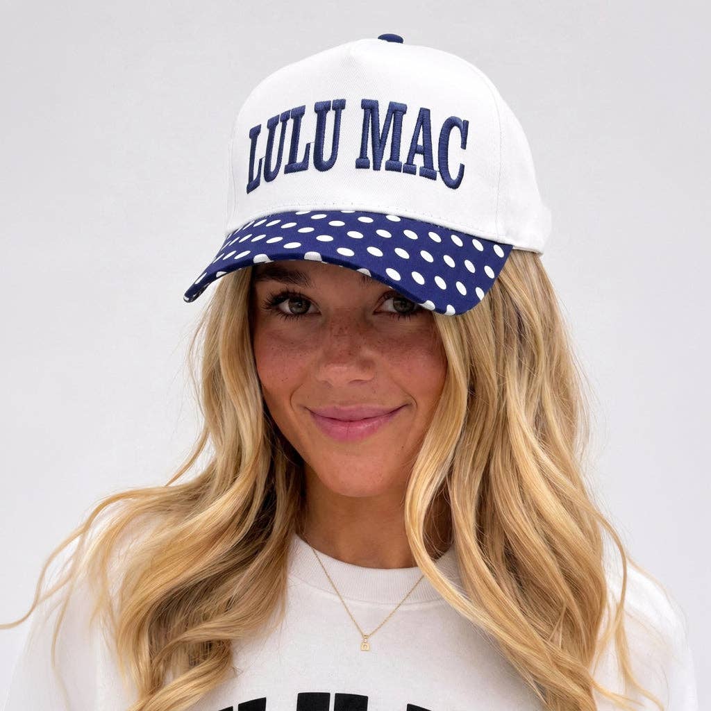 Girlie Girl Originals - LM-CP-1002 Navy/White Dot Cap