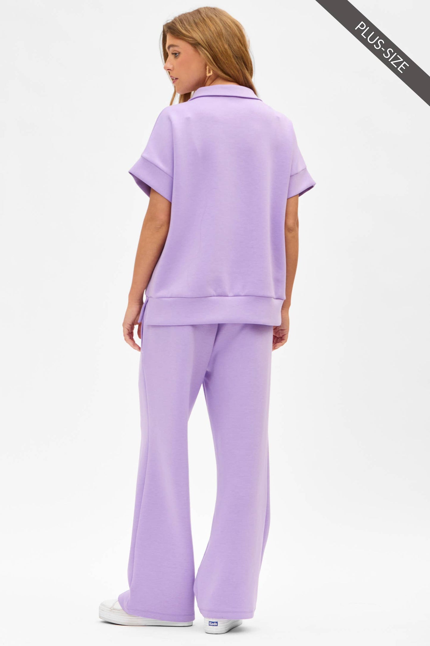 Dear Scarlett - PLUS SIZE Quarter Zip + Pants Modal Set TRVSET-CATALINAP