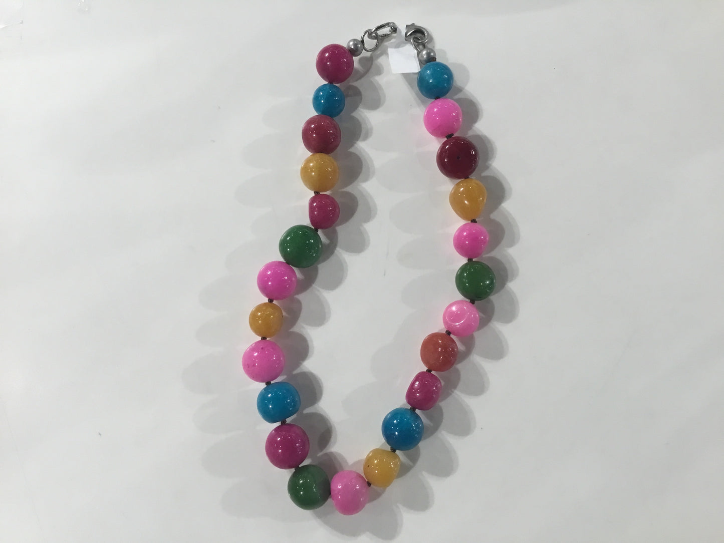 Vibrant Freeform Colorful Beaded Necklace