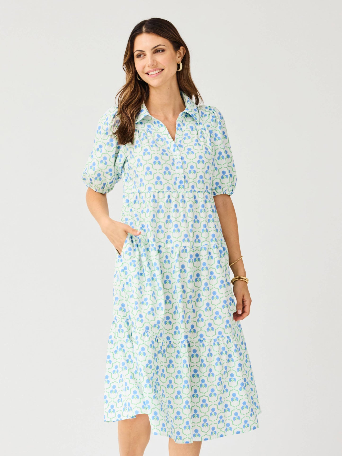 Eloise Dress | Sweetbriar Lattice Blue