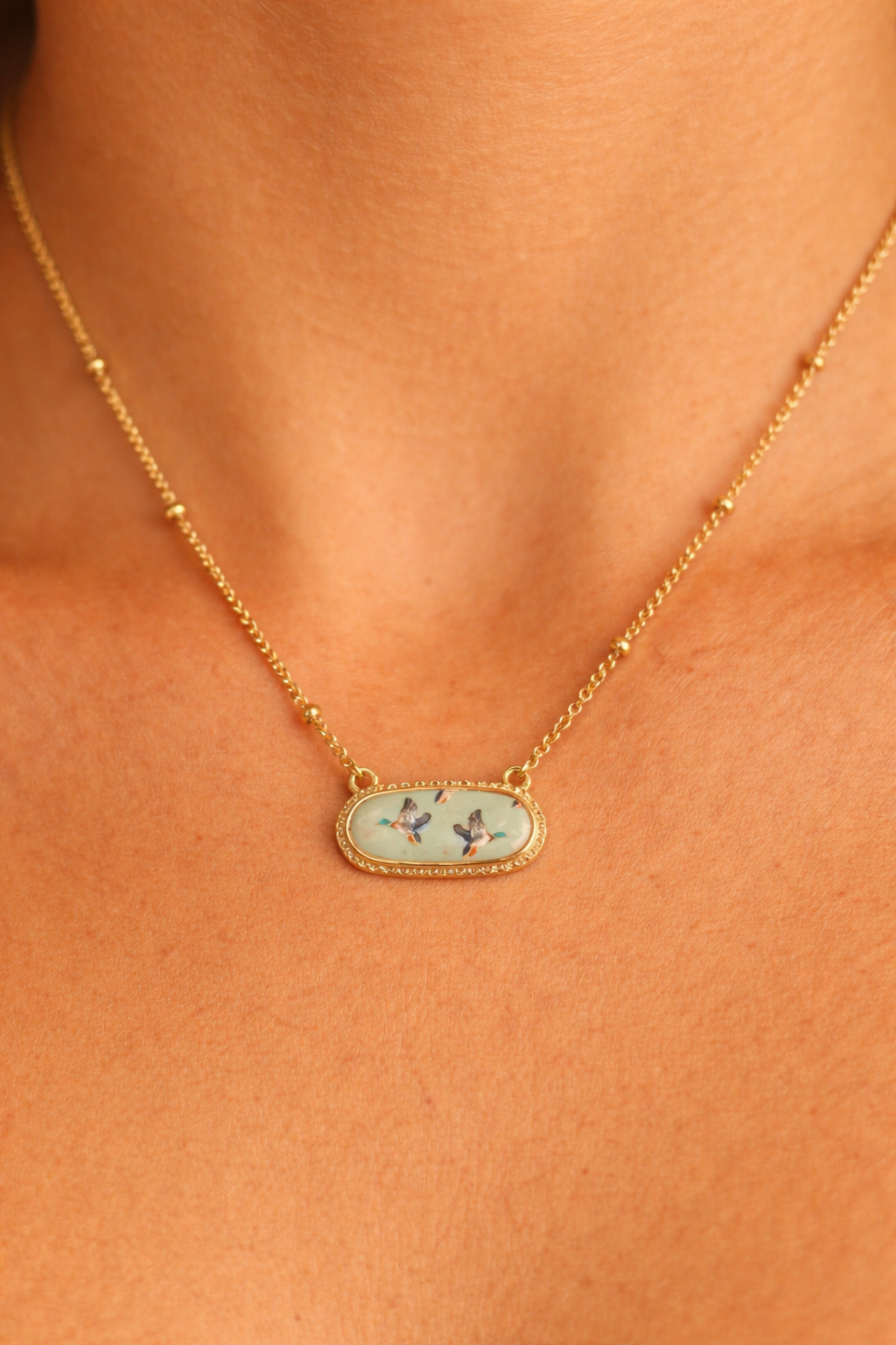 CrawfordHill Green Duck Necklace