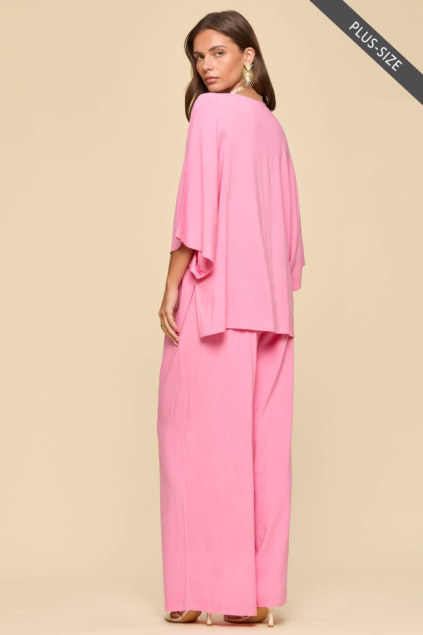 PLUS SIZE 2-Piece Linen Summer Set