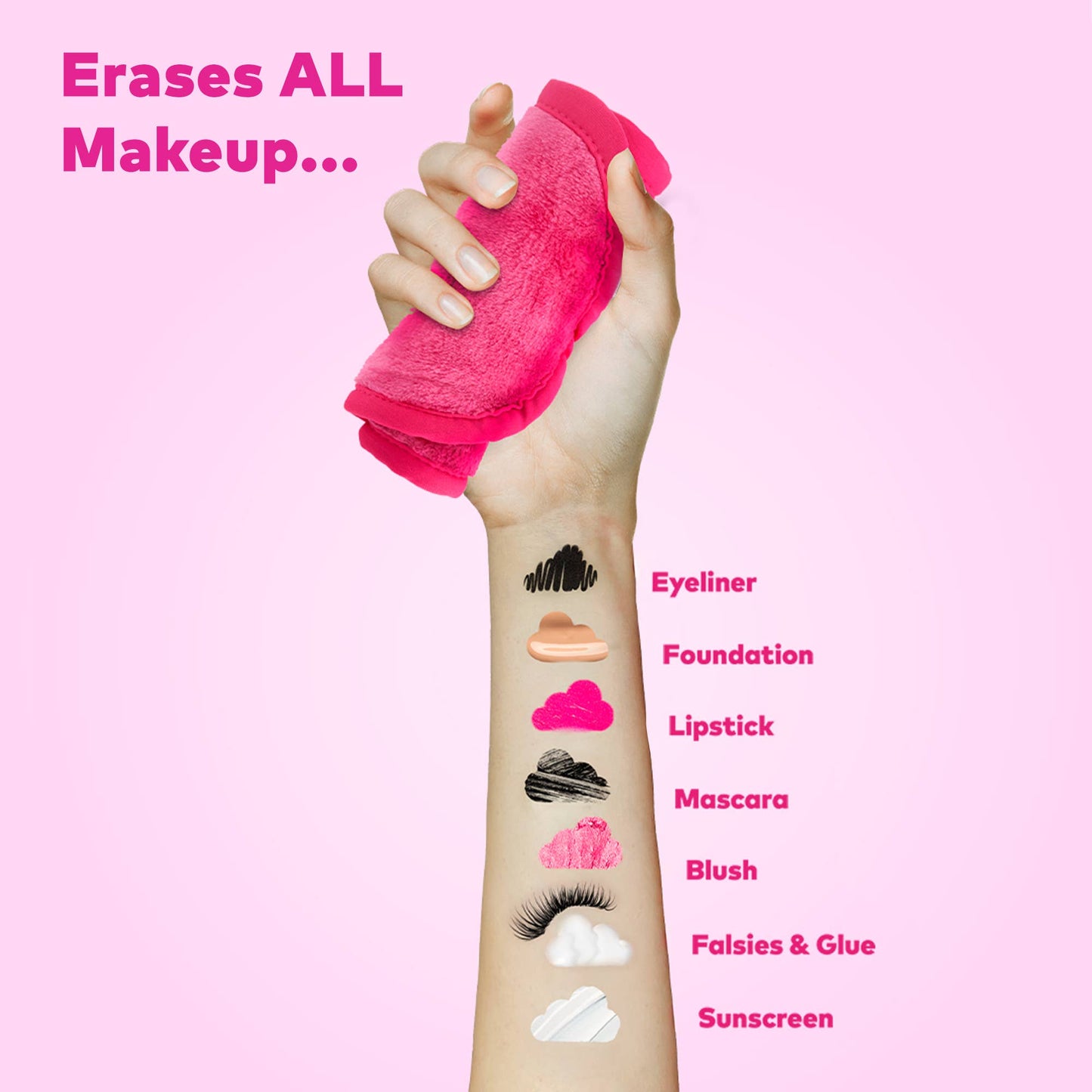 The Original MakeUp Eraser - Pink Mini MakeUp Eraser PRO