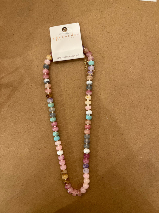 Rainbow beaded necklace