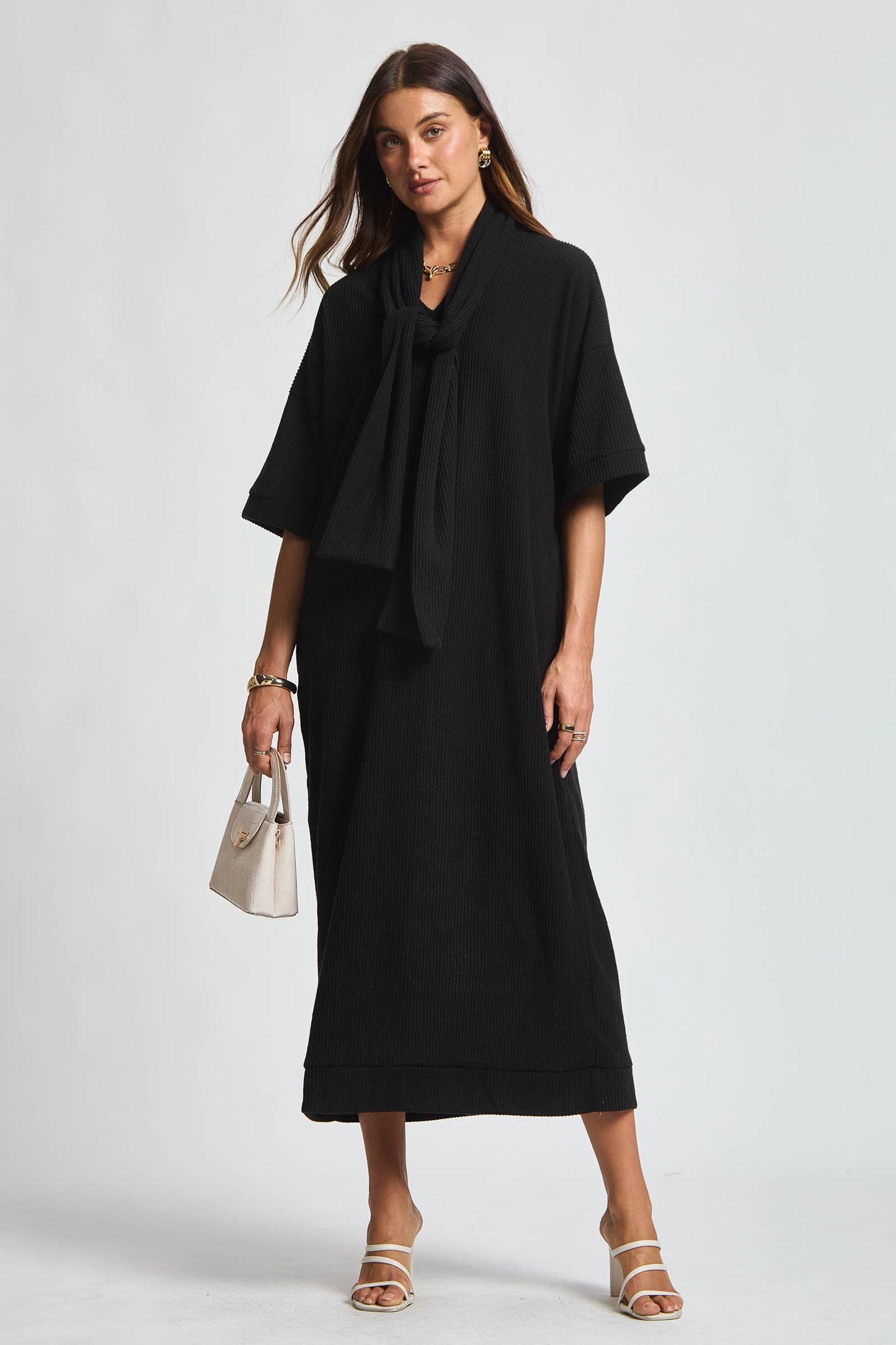 Dear Scarlett - Relaxed Fit Ribbed Maxi Dress