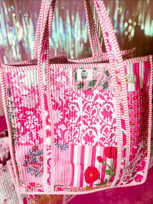 Pink City | Regular Quilted Tote Bag