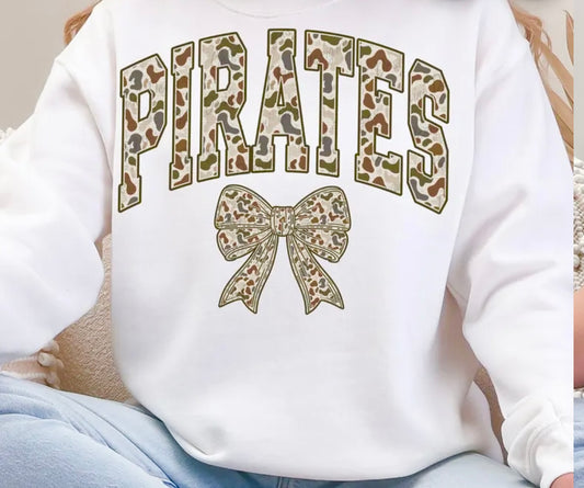 Pirates Camo Bow Sweatshirt