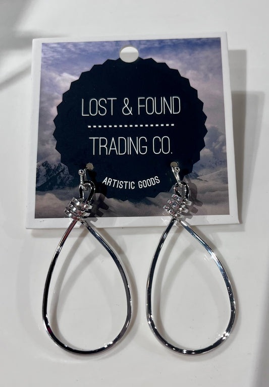 Silver oval hoops