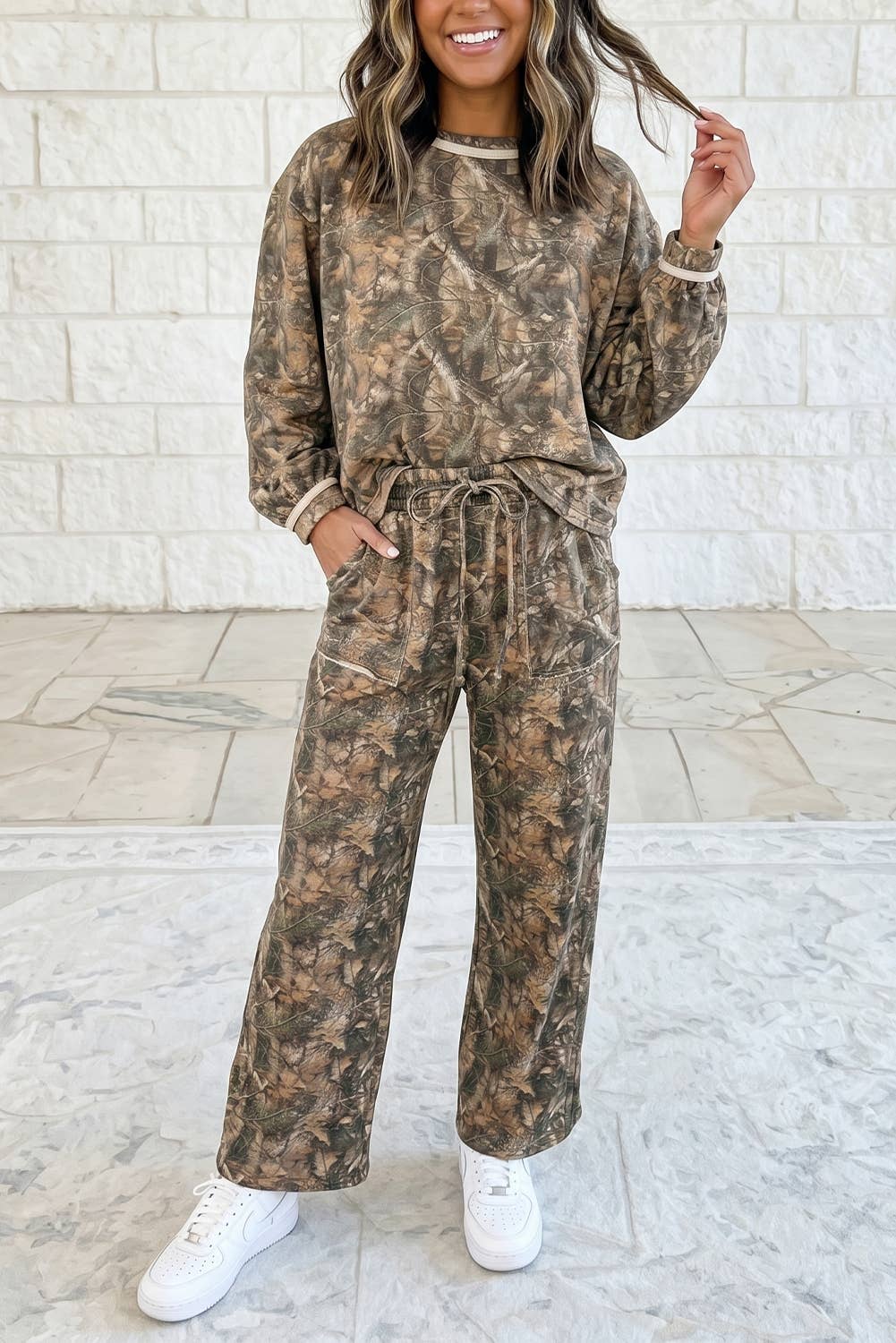 Comfy Camo Two Piece Set
