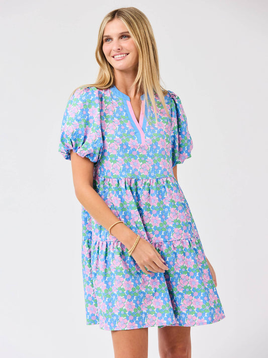 Kinsley Mini Dress | Vintage Posies Blue