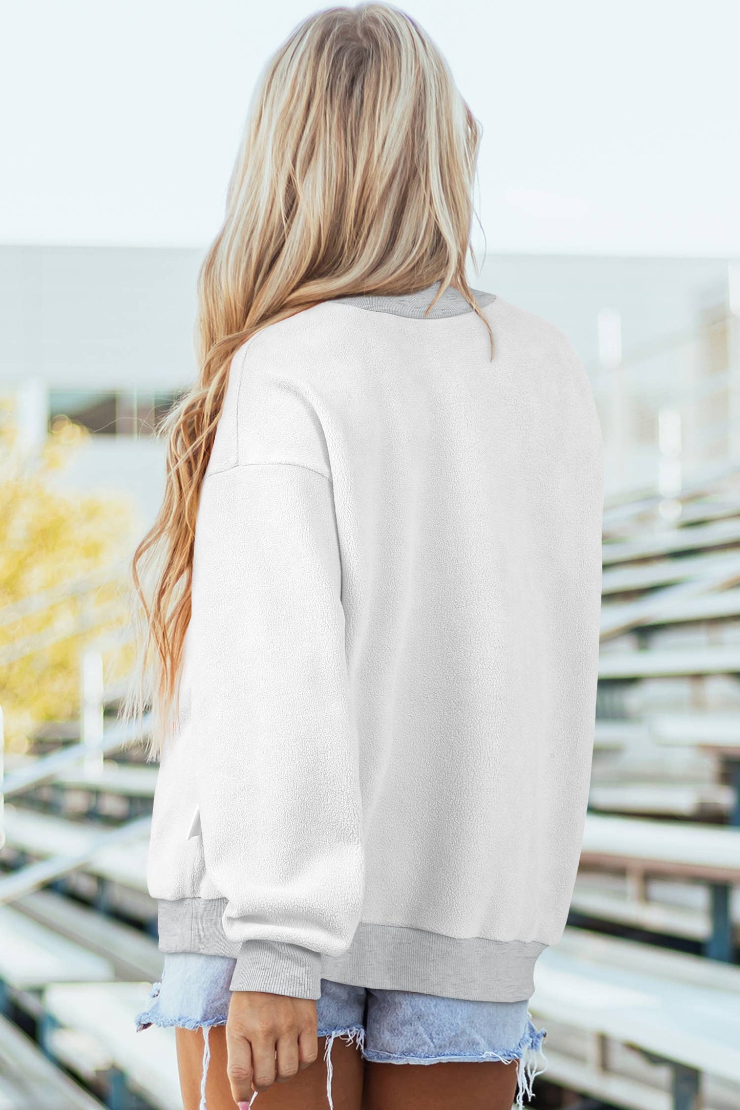 MISSISSIPPI Reversible Mock Neck Oversize Sweatshirt