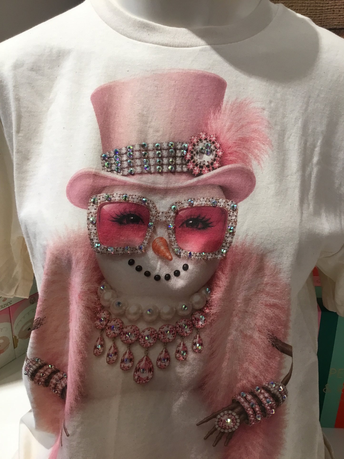 Snowman Boogie Sparkle Graphic Tee