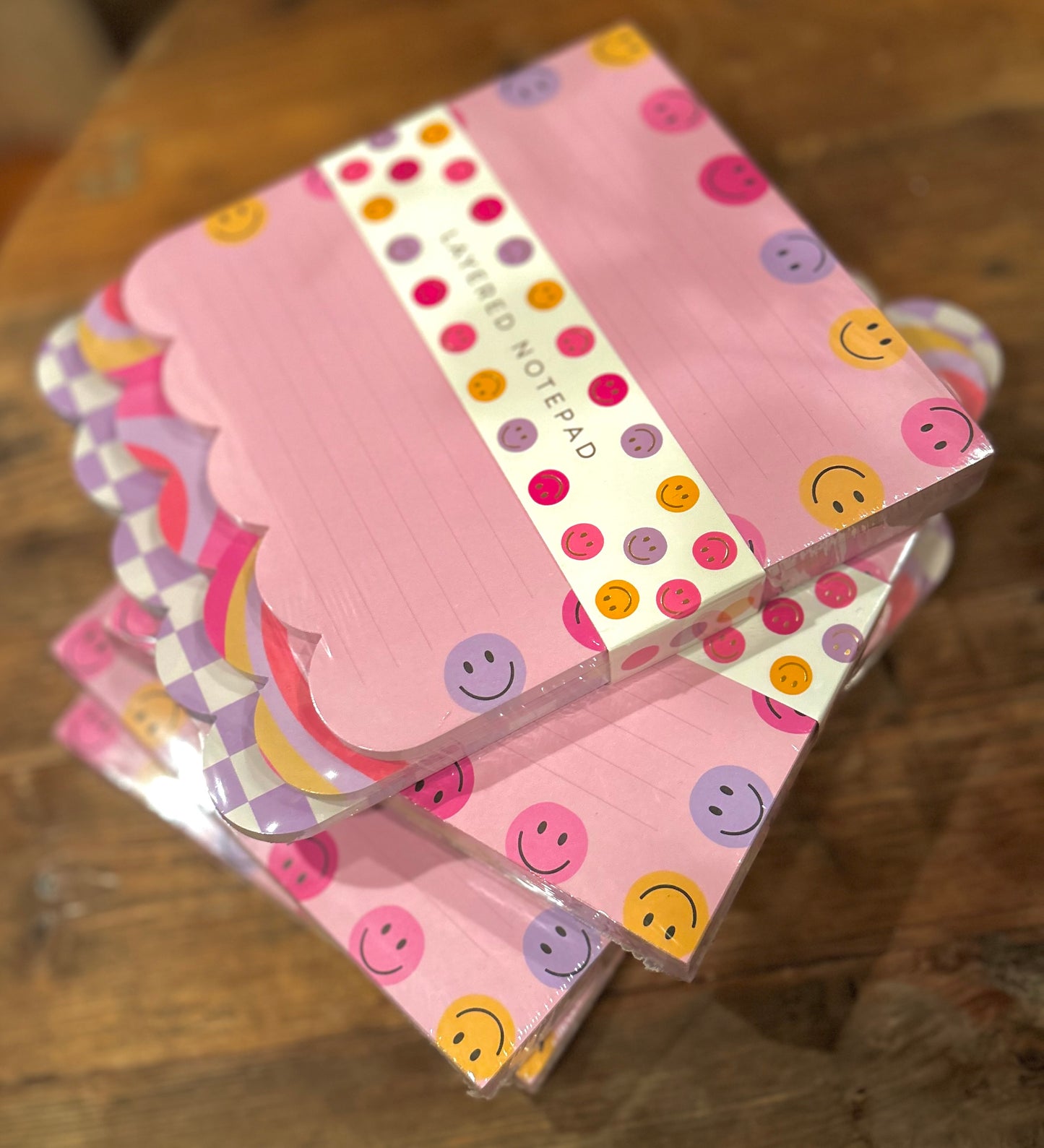 Layered Happy Notepad