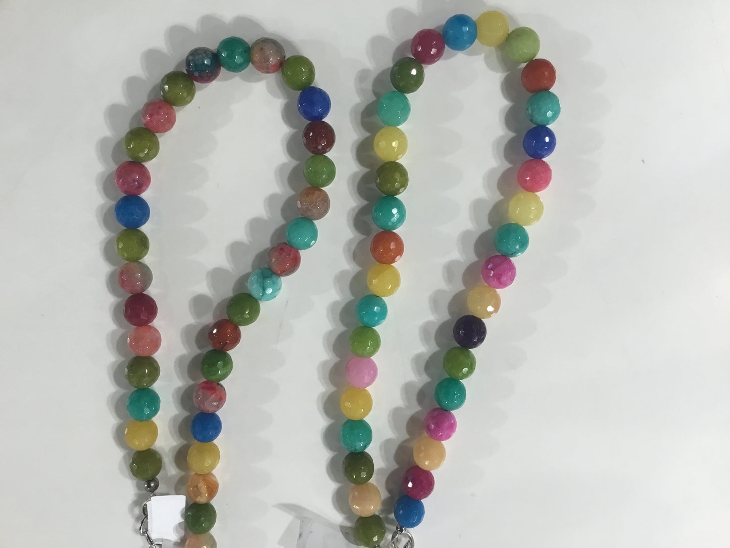 Colorful Natural Stone Beaded Necklace Chic Casual Style