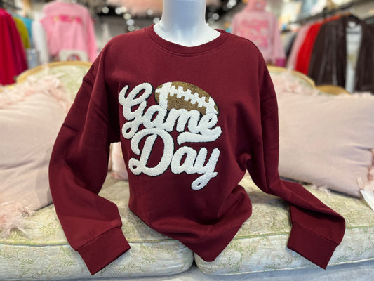 Maroon "GameDay Football" Sweatshirt-Reflex