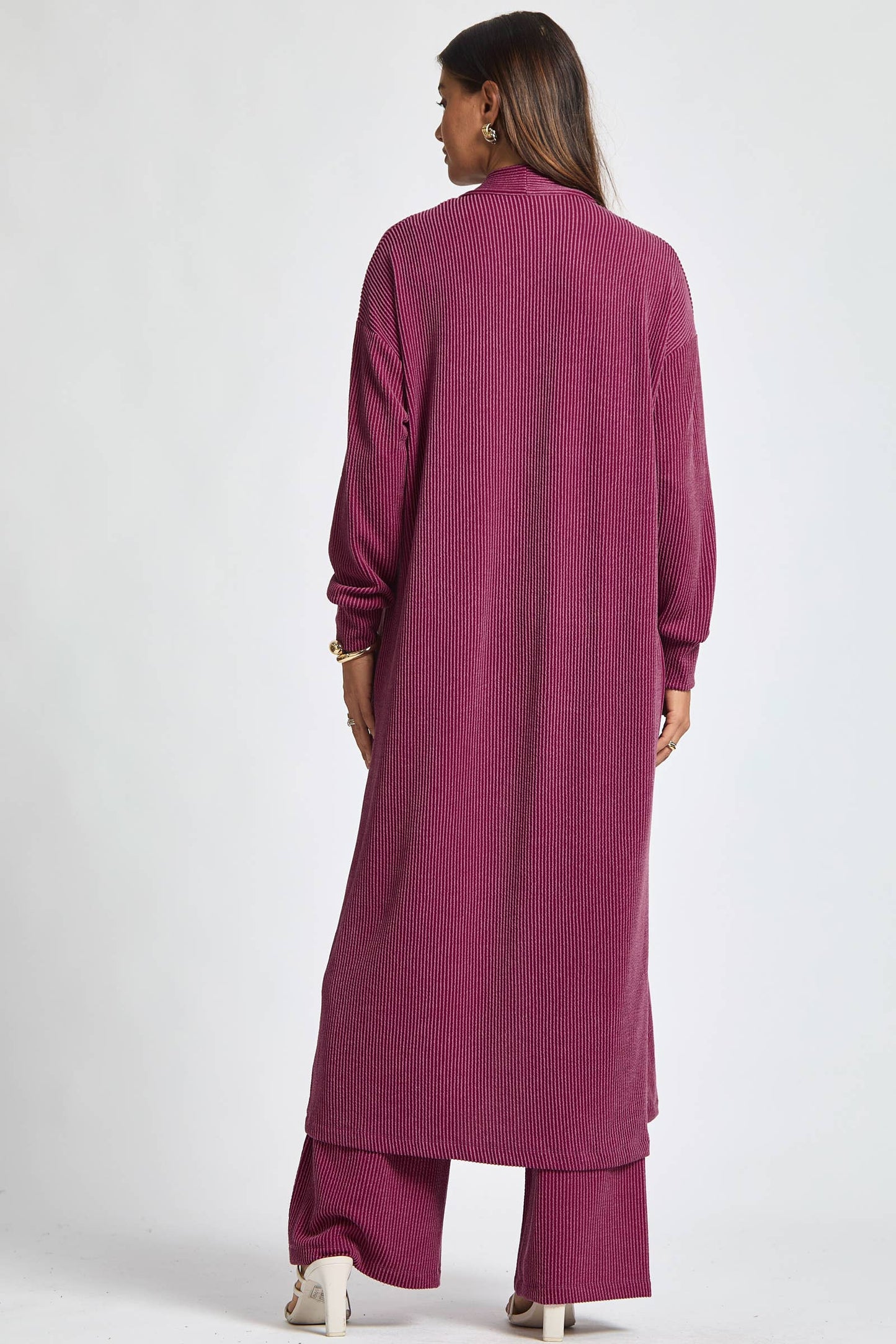 Dear Scarlett - Longline Cardigan + Relaxed Pants 2 Piece