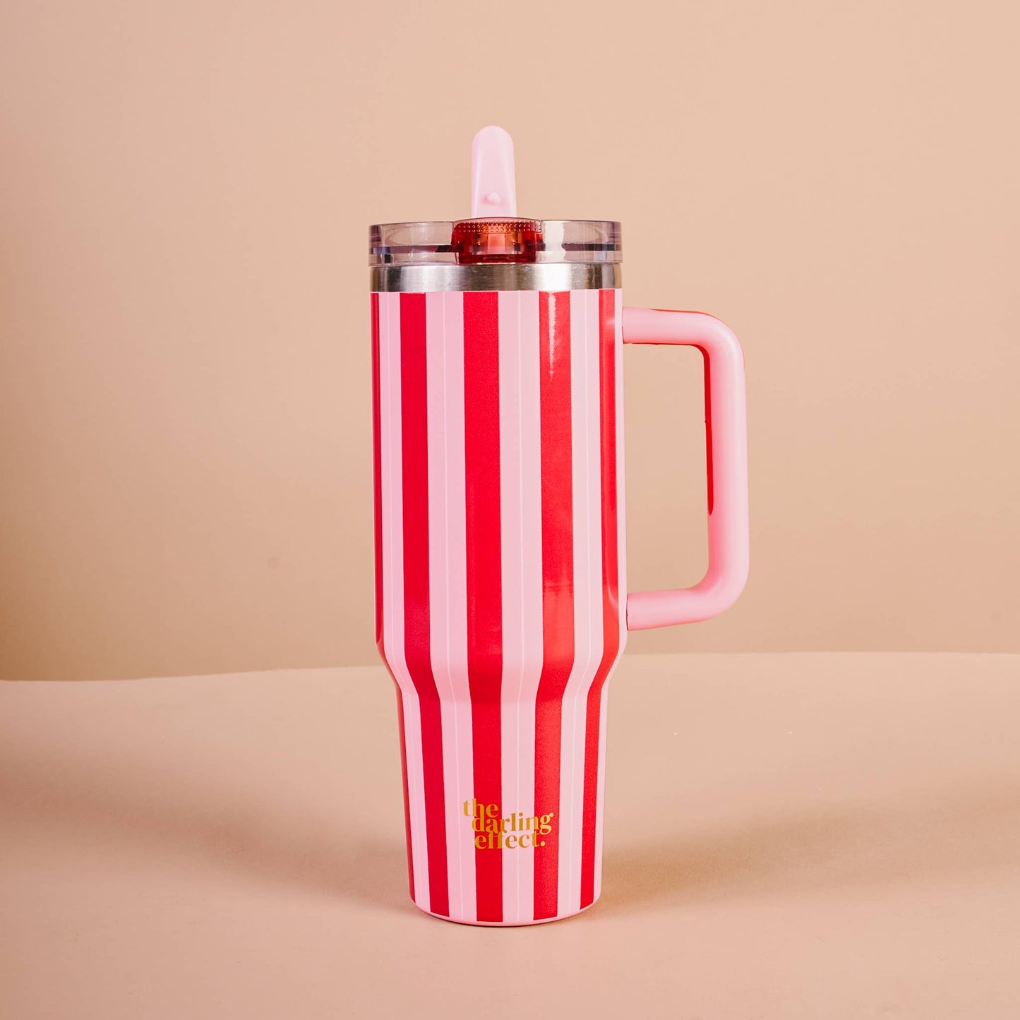 The Darling Effect - 40 oz Lifestyle Flip Straw Tumbler-Peppermint Stripes