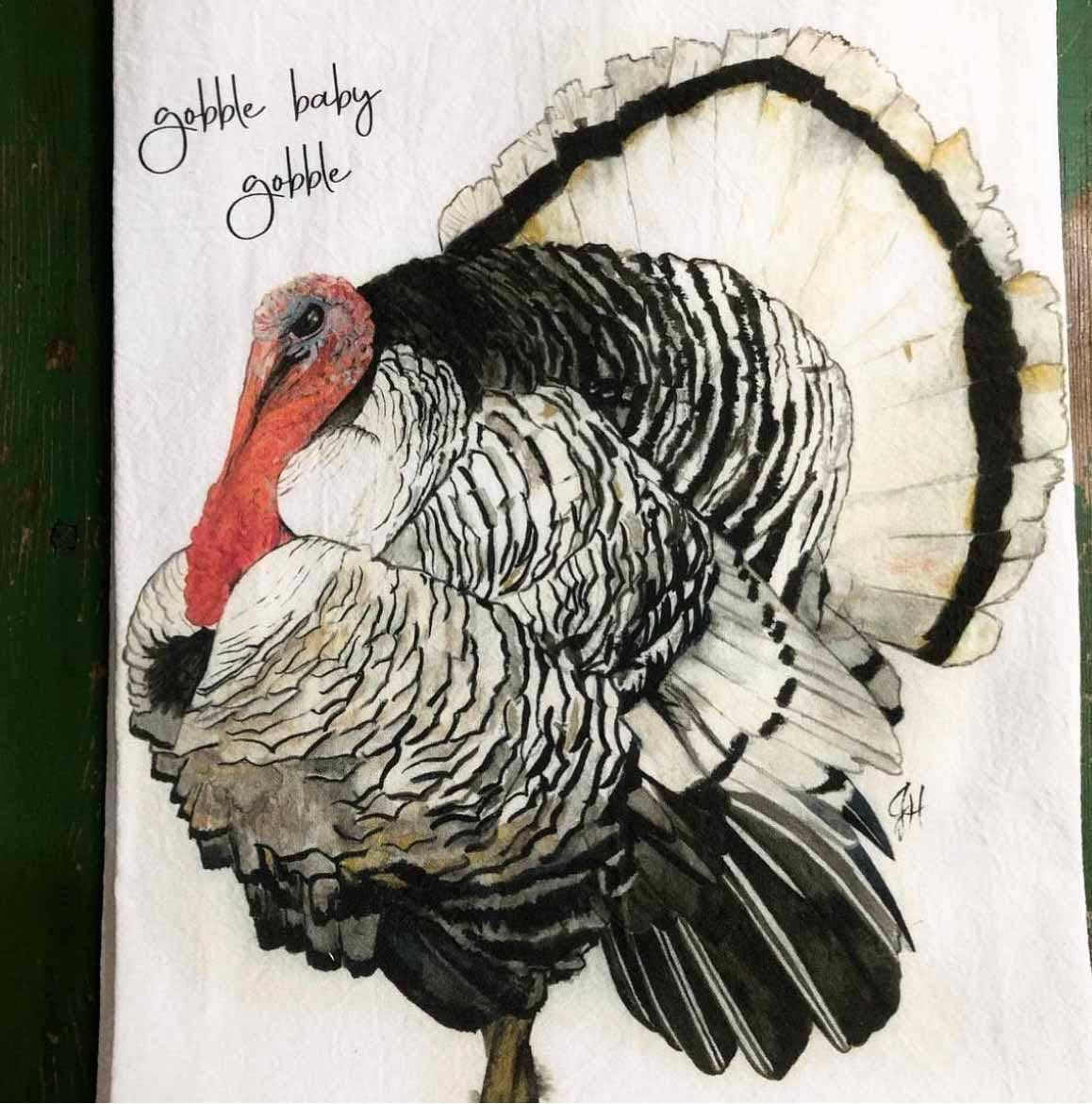 Tea Towel - Gobble Baby Gobble