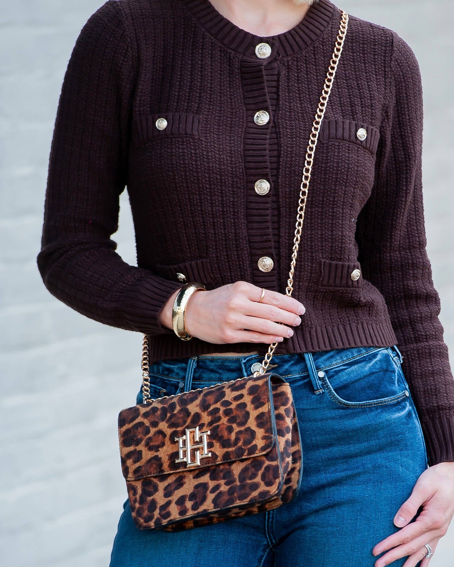 Caroline Hill - Rory Crossbody Spotted Saddle