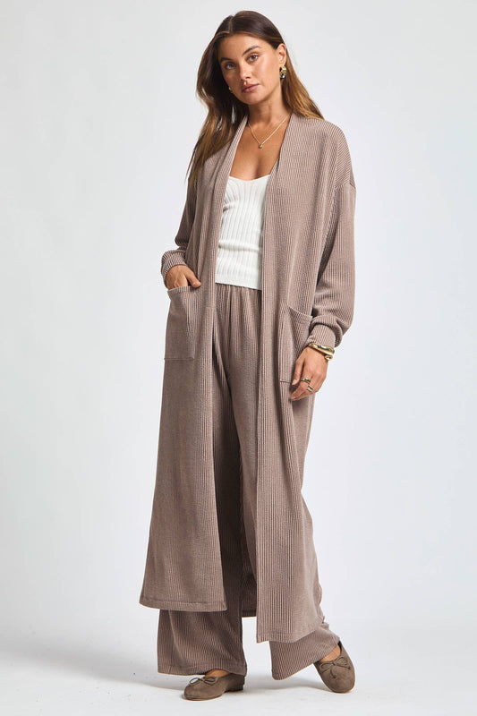 Dear Scarlett - Longline Cardigan + Relaxed Pants 2 Piece