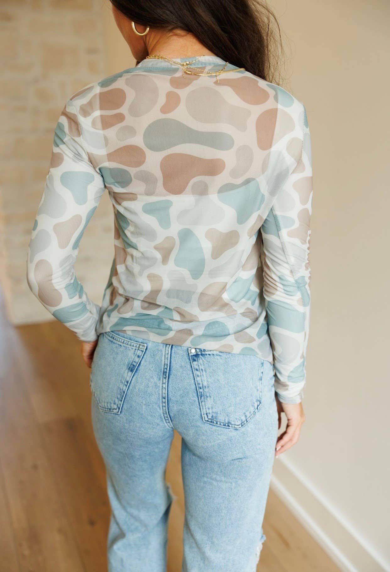 CrawfordHill Camo Mesh Top