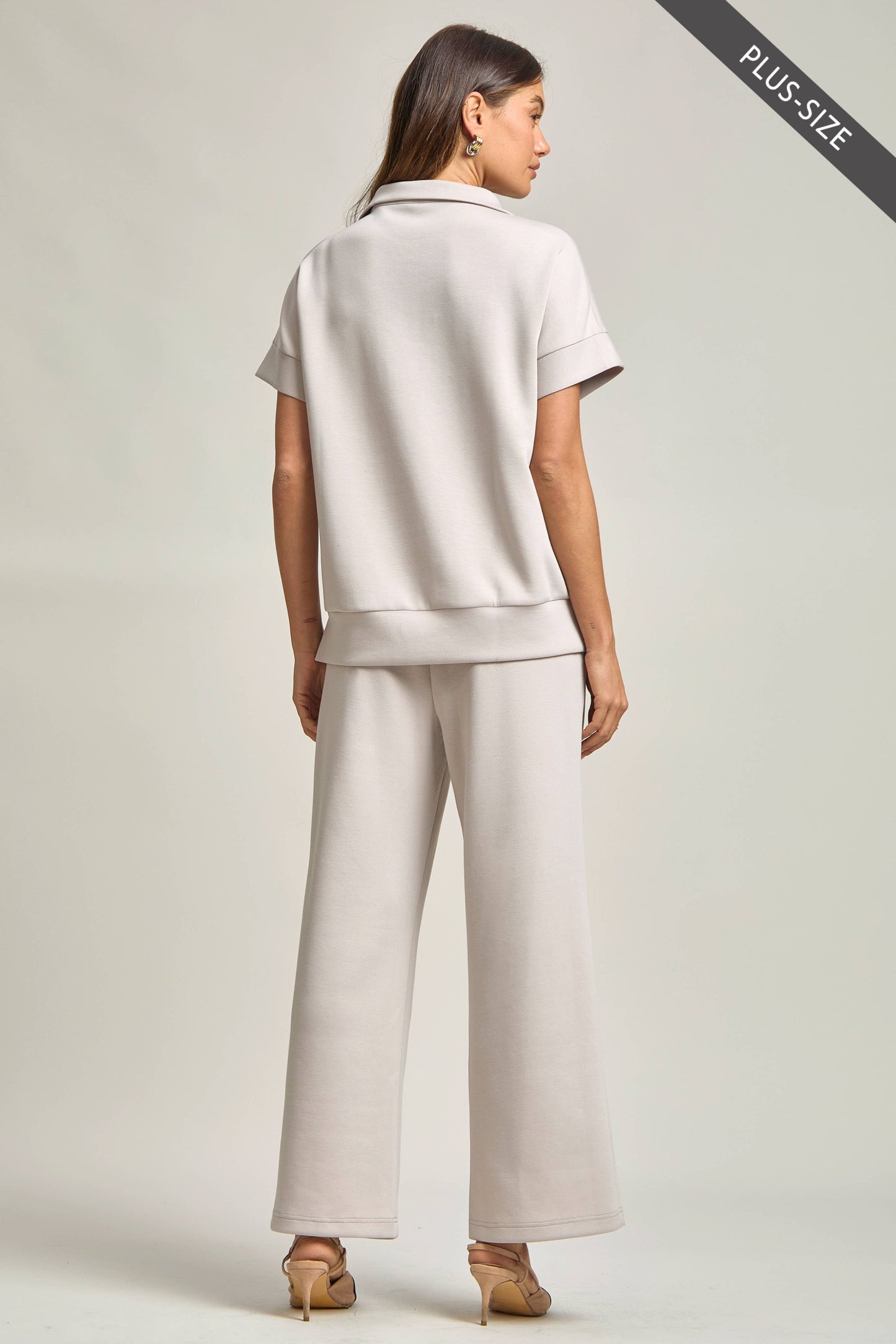 Dear Scarlett - PLUS SIZE Quarter Zip + Pants Modal Set TRVSET-CATALINAP