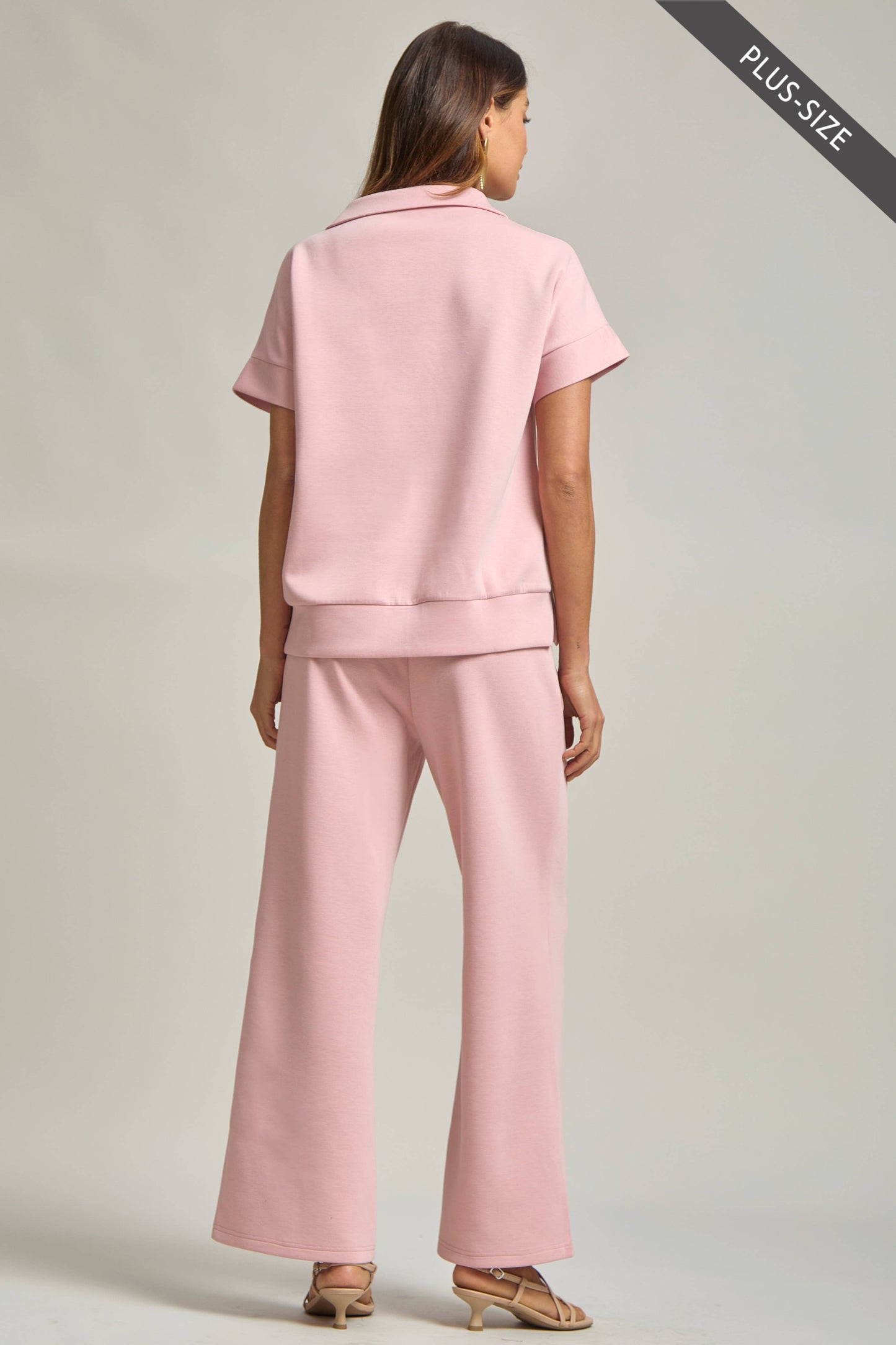 Dear Scarlett - PLUS SIZE Quarter Zip + Pants Modal Set TRVSET-CATALINAP