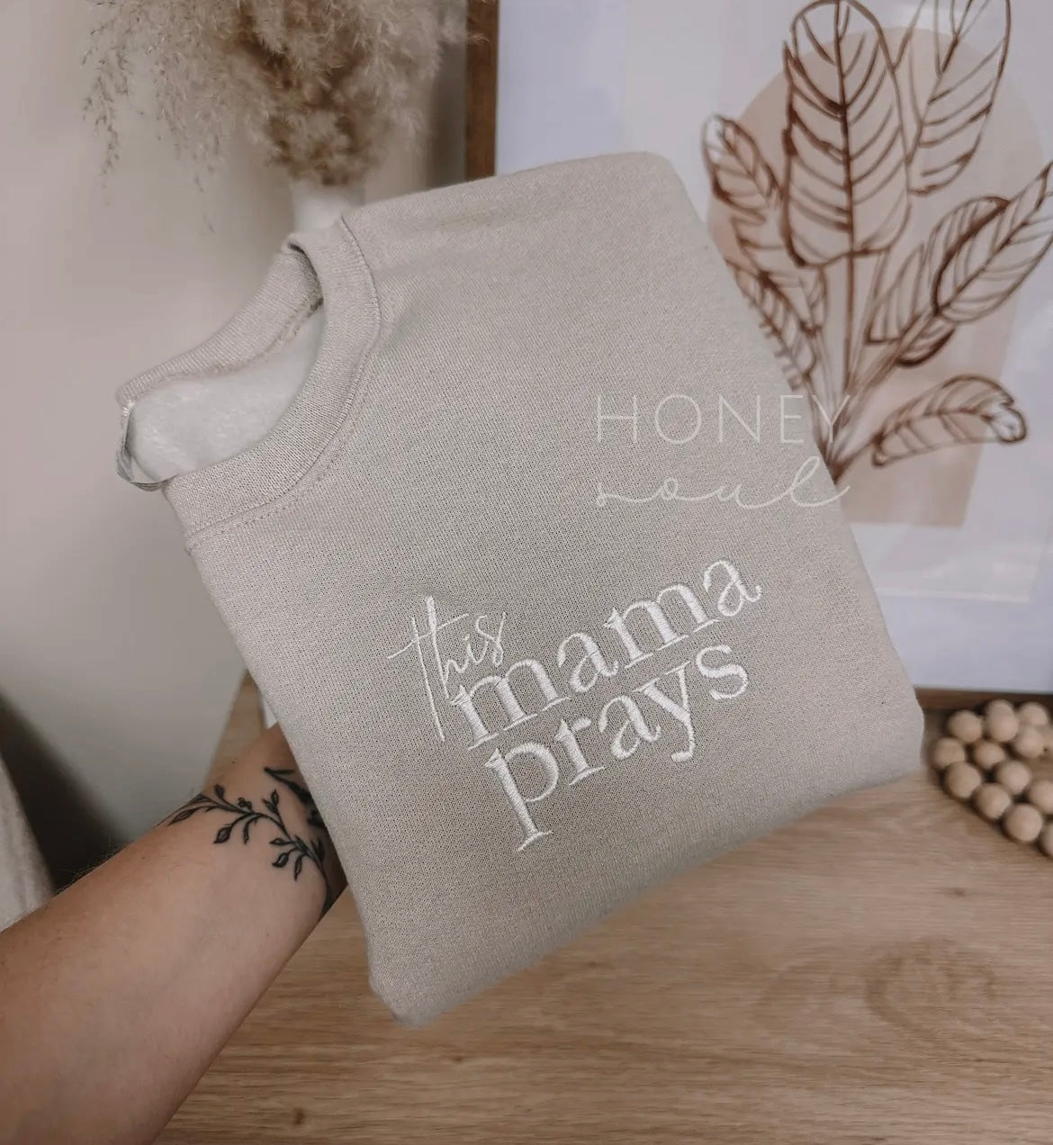 This Mama Prays Embroidered Sweatshirt