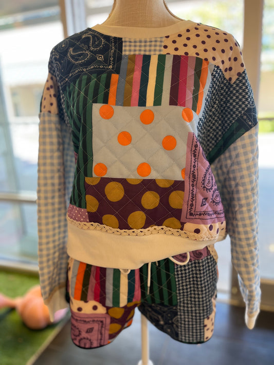 Patchwork Pretty Sweatshirt